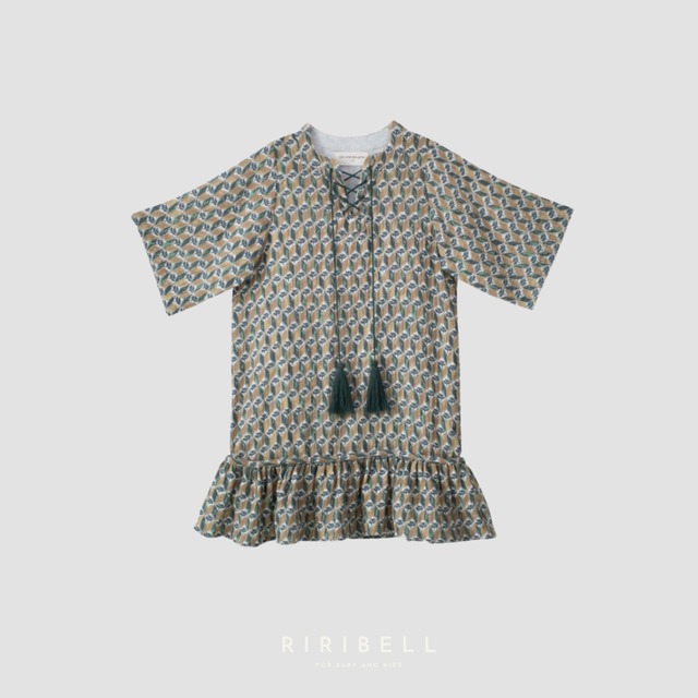 予約【son and daughter】Obin Maxi Dress 1-2y, 3-4y / 3月頃入荷予定