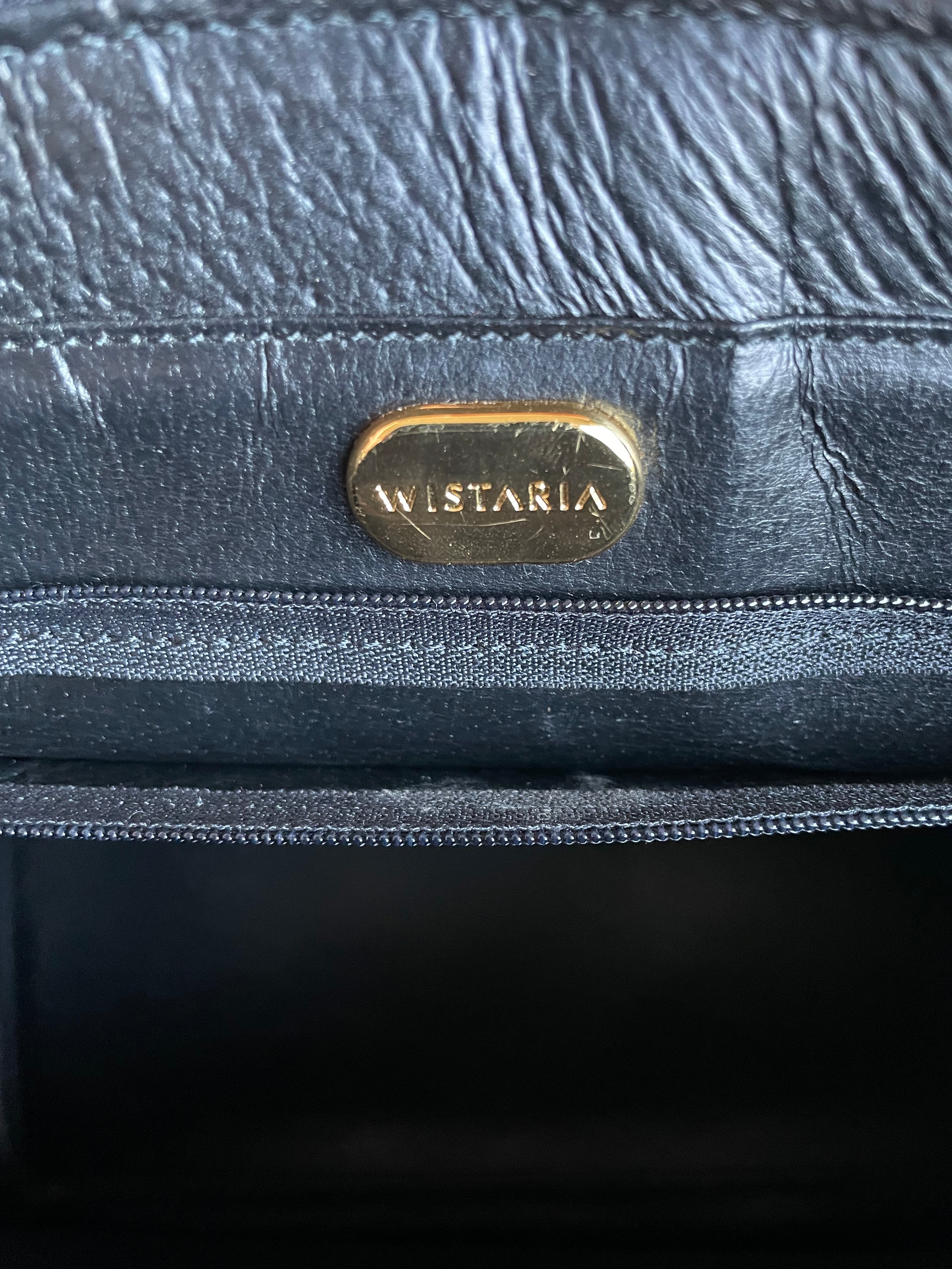 WISTARIA ‪☆レザーハンドバッグ 高級 職人手作り フォーマル 冠‬