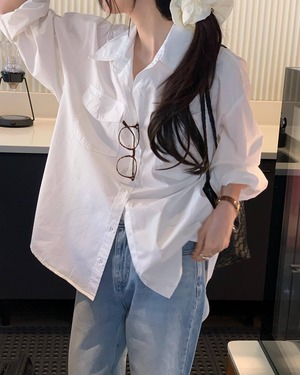 (予約)All over / Washed Cotton Shirt / 3color