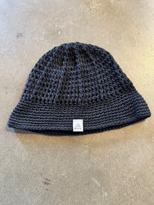 MIHO SONOYAMA×BSKK cotton kint HAT BLK