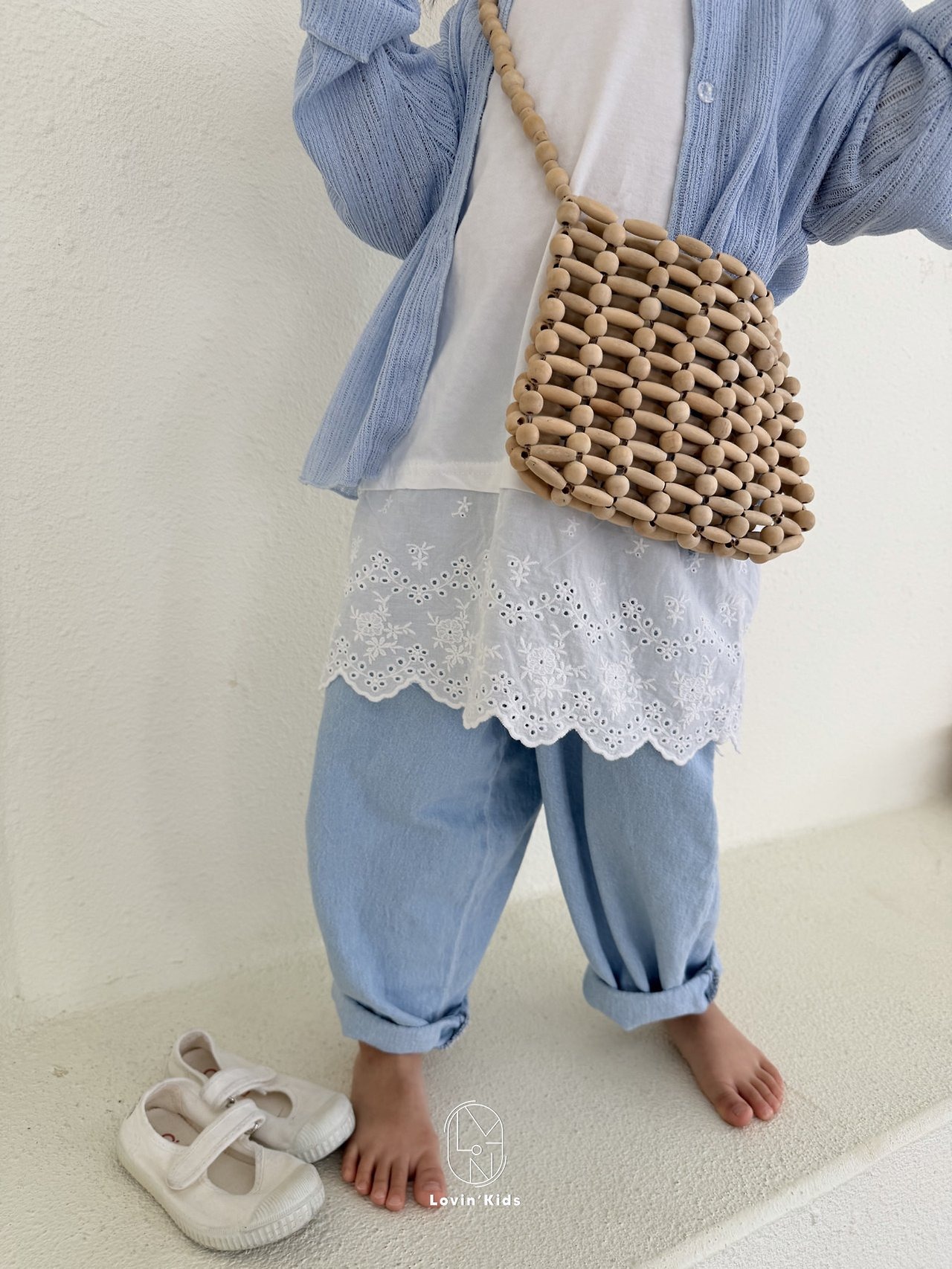 [Lovin' Kids] Angel Lace Tee / [러빈] 엔젤레이스티