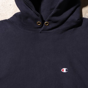 極美品 L 90s USA ネイビー リバースウィーブ チャンピオン パーカー 無地 reverse weave champion