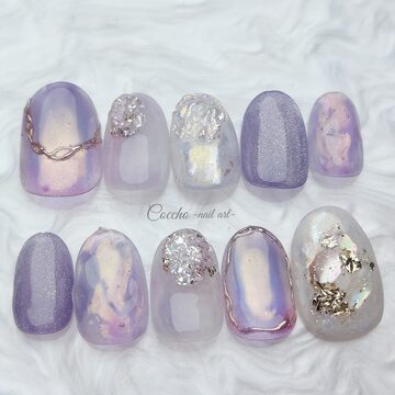 No.224 くすみピンクのうるうるニュアンス / ネイルチップ ジェル  