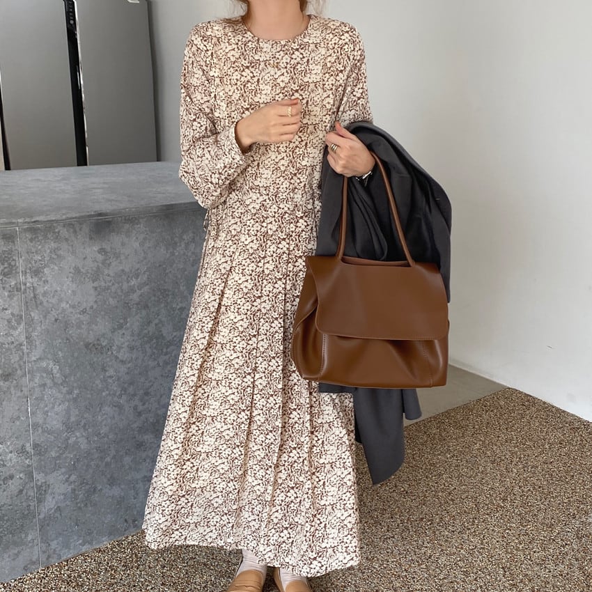 サイドリボンフラワーワンピース 200044 | coto.meki