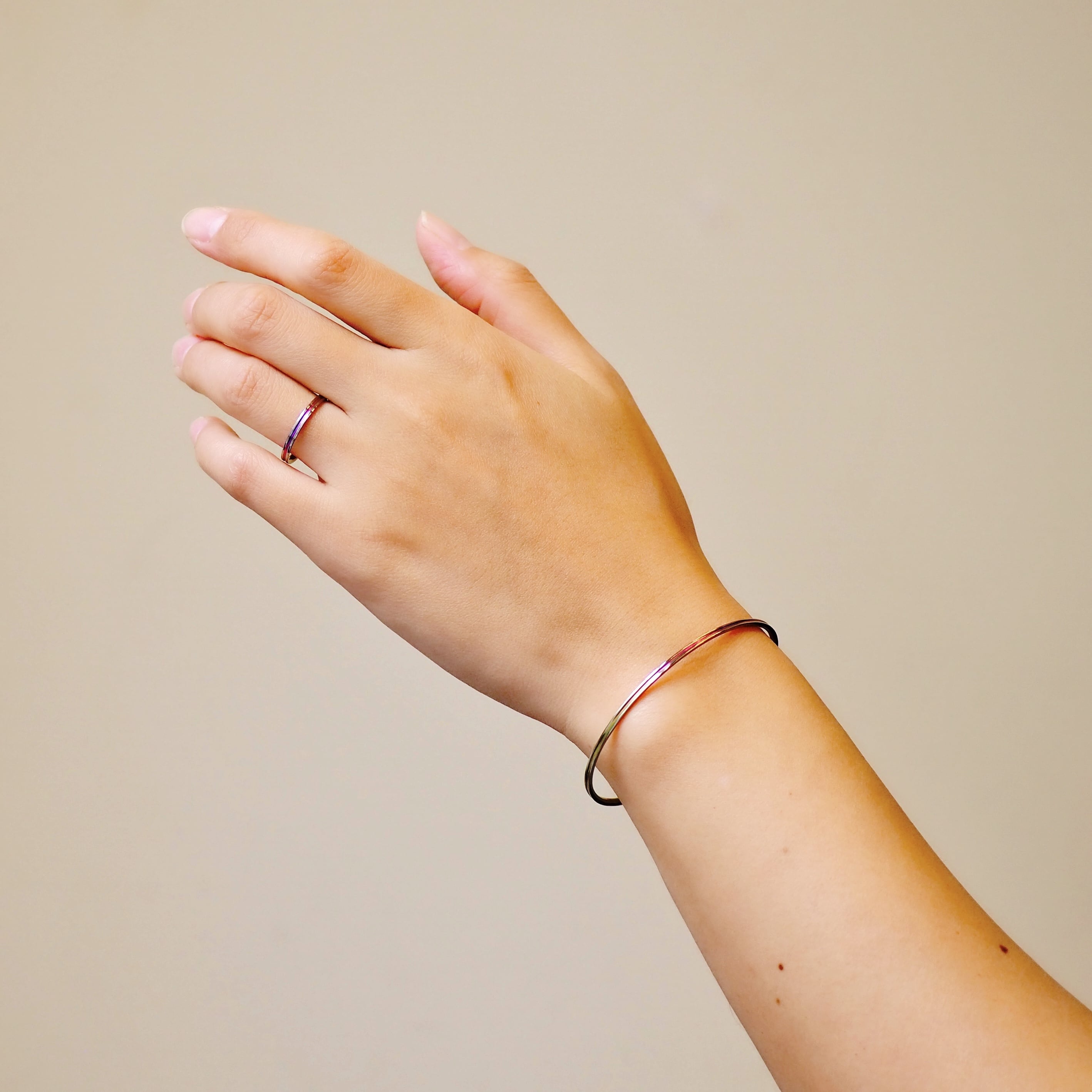 チタン製リング 決意 秋色 | Arikata － チタンを使った色鮮やかな