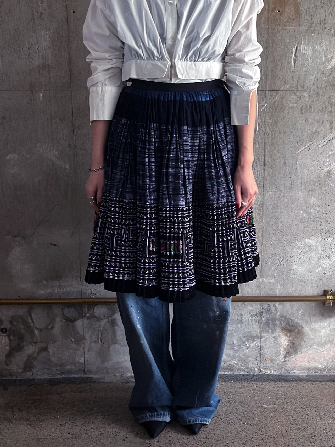 333 original/H'mong tribe custom vintage apron skirt