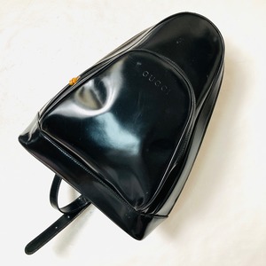【Used】GUCCI パテントレザー バンブー ショルダーバッグ