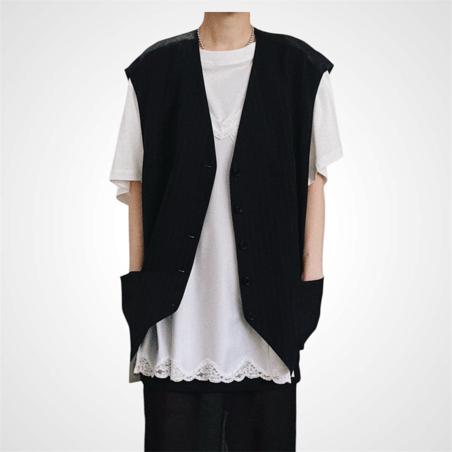 【INSCRIRE(アンスクリア)】 WOOL OVER SIZE GILET INSCRIRE Wool Over Size Gilet | ritwo___