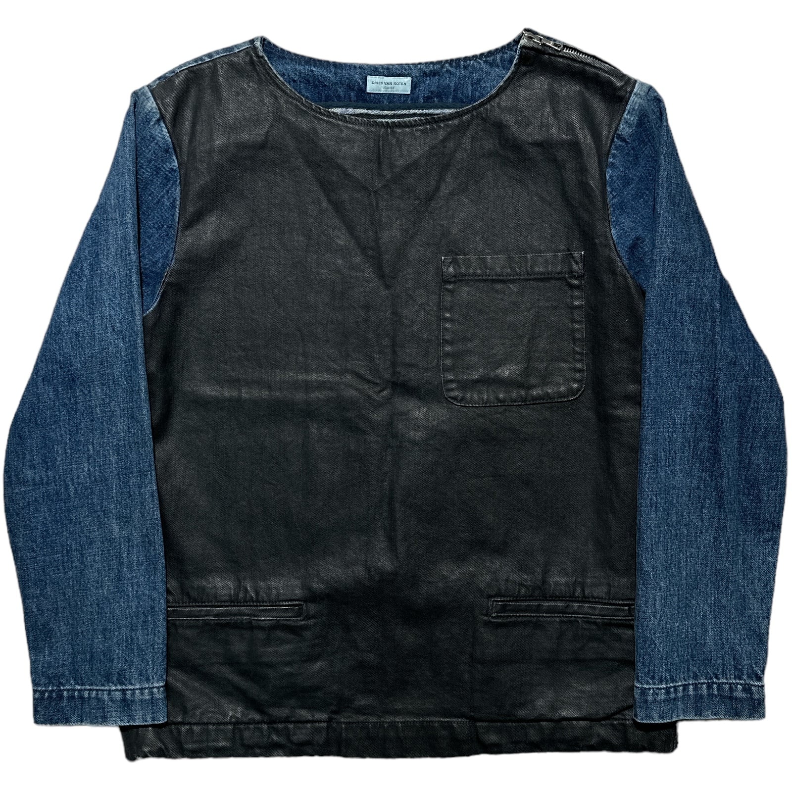 AW2013 DRIES VAN NOTEN COATED DENIM PULLOVER | ZSC