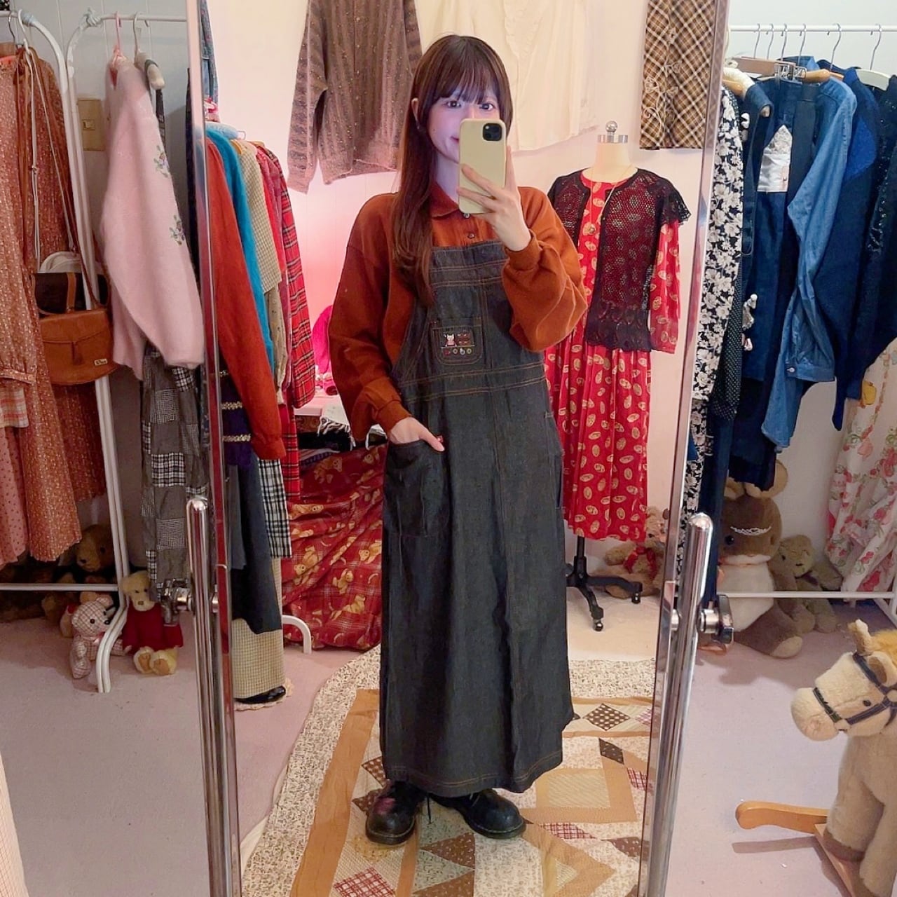 cat pocket jumper skirt