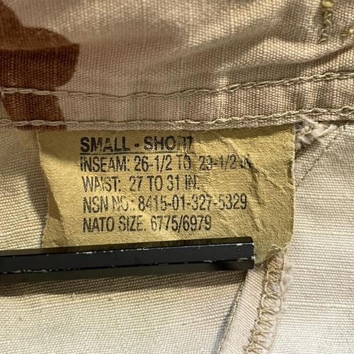 00s アメリカ軍 実物 デザートカモ 6ポケット フィールドパンツ SMALL - SHORT w30 詳細写真10