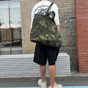 Men's : Camouflage Canvas 2-Way Tote Bag*MS-06