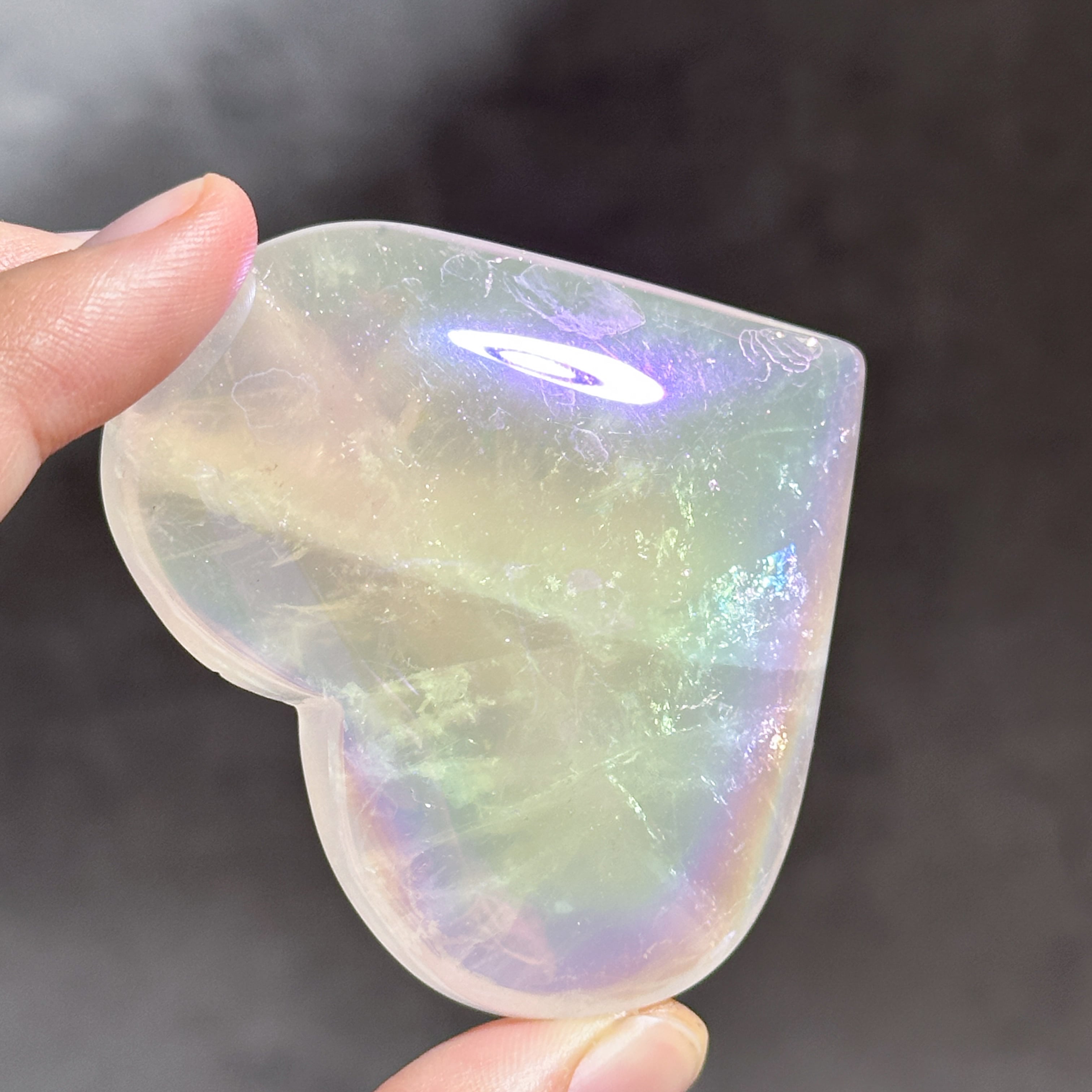 ♡エンジェルオーラローズクォーツ ハート84♡ Angel Aura Rose Quartz