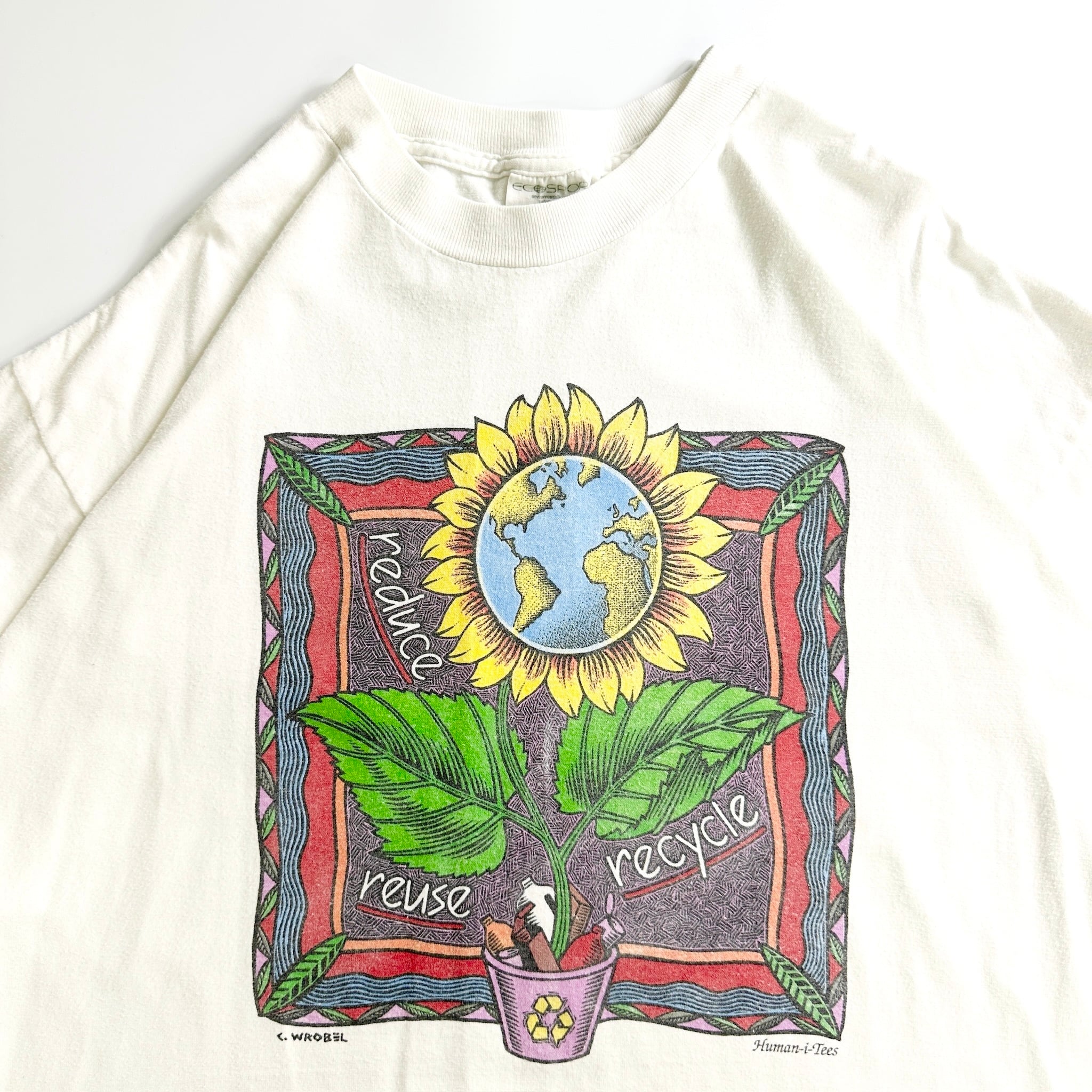 90s Earth & Sunflower Art T-Shirt
