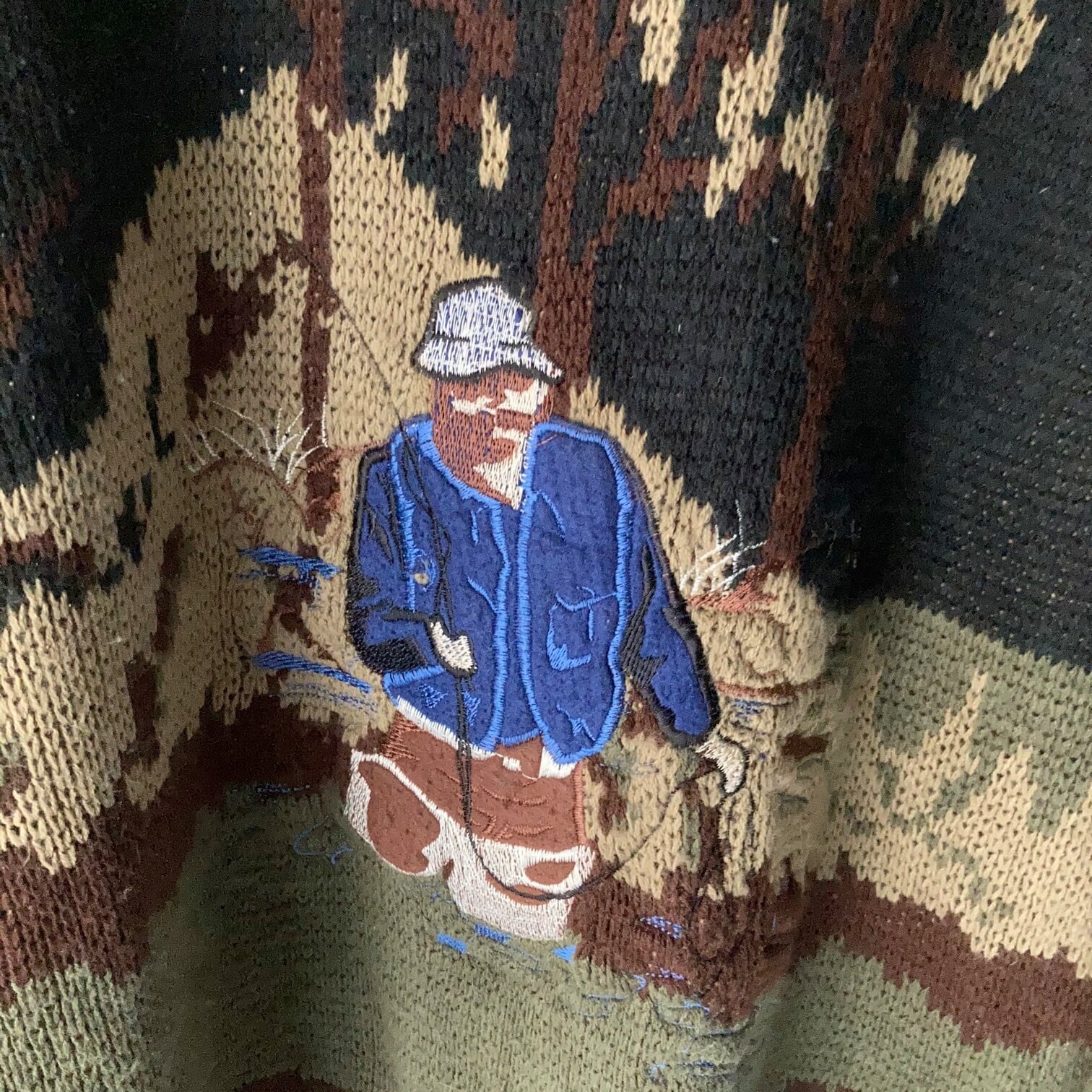 釣り人刺繍 ニットセーター【1127A46】 | 【公式】Thrift Tokyo 釣り人刺繍 ニットセーター【1127A46】 | 【公式】Thrift Tokyo
