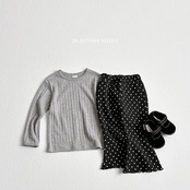 韓国子供服 / VIVID-I / 26Autumn / ピンタックアイレットTシャツ / キッズ服 / ジュニア服 / 秋服 *XS~JM*