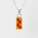 CHECK red & orange - necklace -