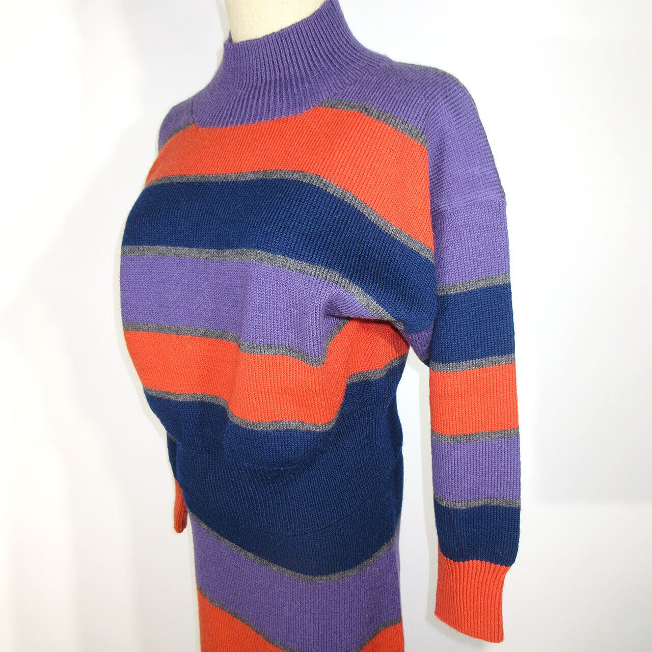 422 MULTI TURTLE NECK TOPS(NAVY) マルチハイネック ニットトップス
