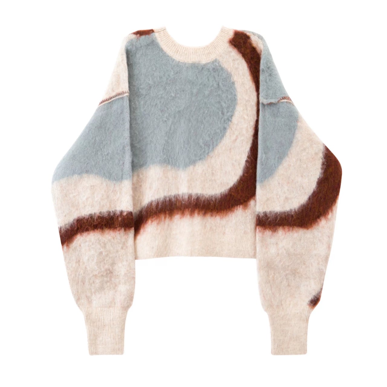 Graphic Pattern Cropped Knit 01507