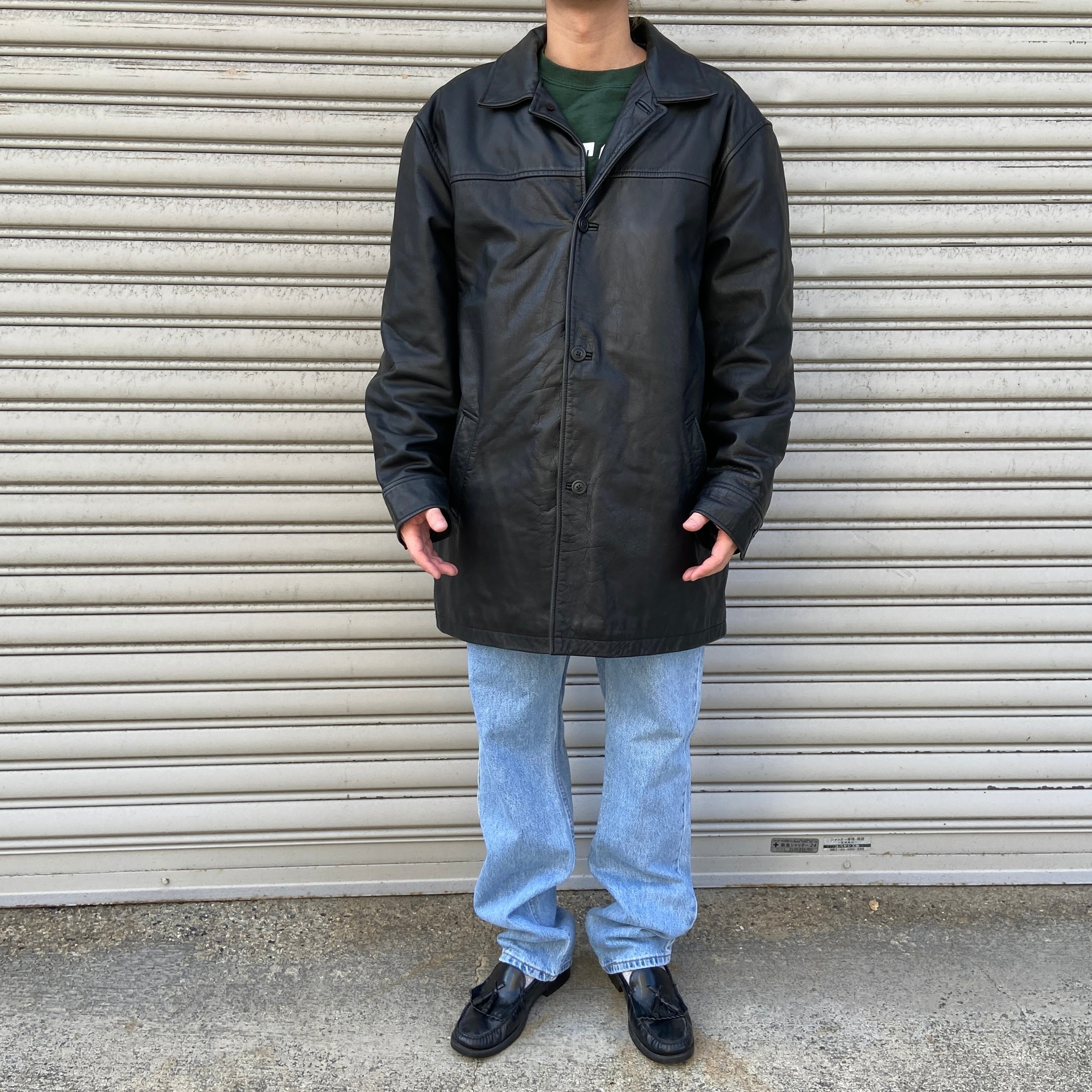 希少　GAP ギャップ レザージャケット　コート　OLD GAP 2XL 黒