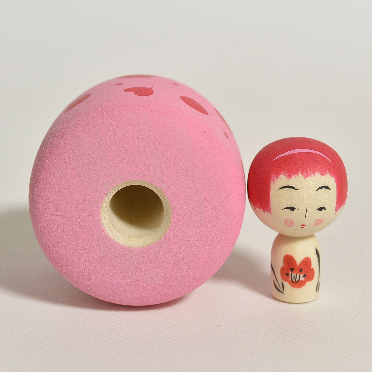 ドットちゃんえじここけし 約1.5寸 約4.5cm 鈴木明 工人（作並系