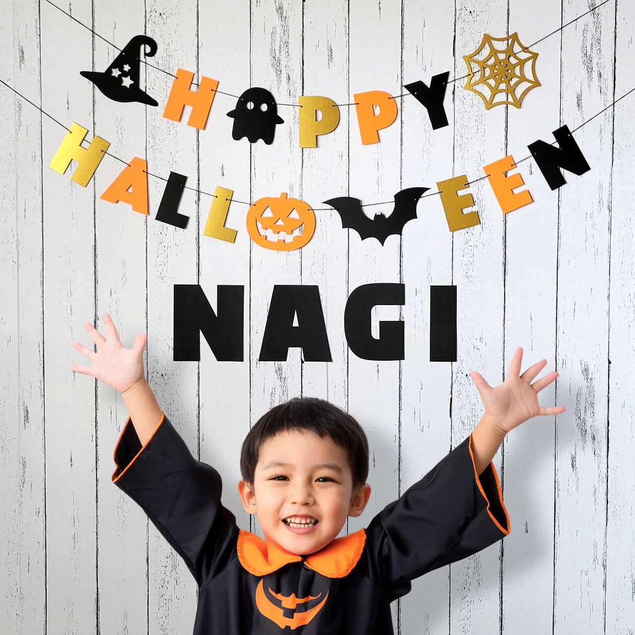 5種のハロウィンモチーフと3色カラーが可愛い！ハロウィンガーランド