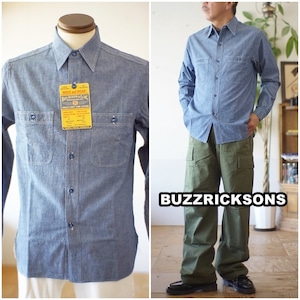 BUZZRICKSON バズリクソン　シャンブレーシャツ　br25995　メンズ　ワークシャツ　長袖シャツ