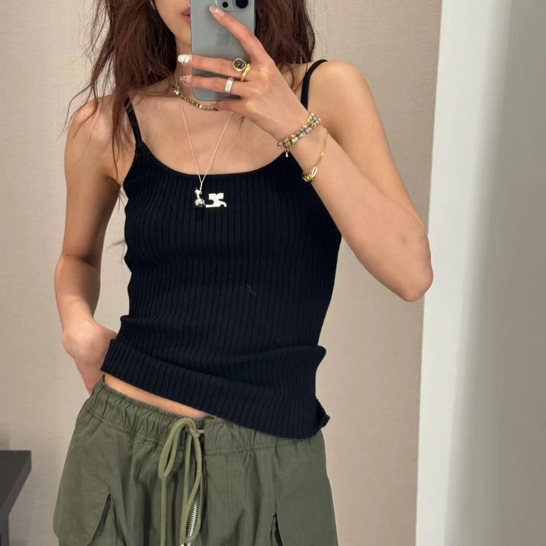Courreges クレージュ キャミソール レディース ブラック | Pay ID Courreges クレージュ キャミソール レディース ブラック | Pay ID