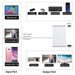 Formosa Japan USB-C to USB 3.0 HDMI RJ45 LAN Gigabit 1000Mbps アダプター シルバー IF