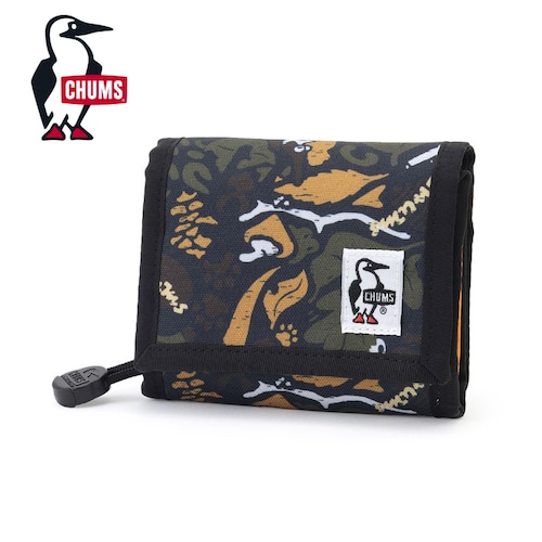 CHUMS チャムス リサイクルマルチウォレット RENU® リサイクルポリエステル 二つ折り財布 パスケース キーケース付き CH60-3988 FOREST