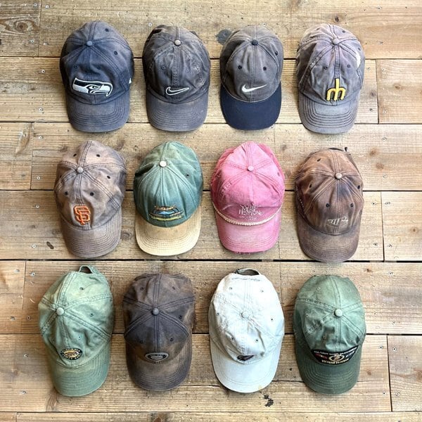 1点物◇USA製エディーバウアー90sフェイド雰囲気系キャップ帽子US古着