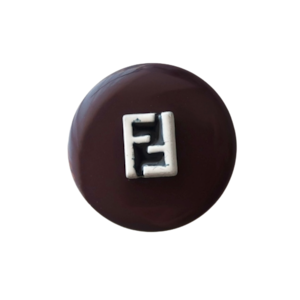 【VINTAGE FENDI BUTTON】FFロゴブラウンボタン 20mm F-23004