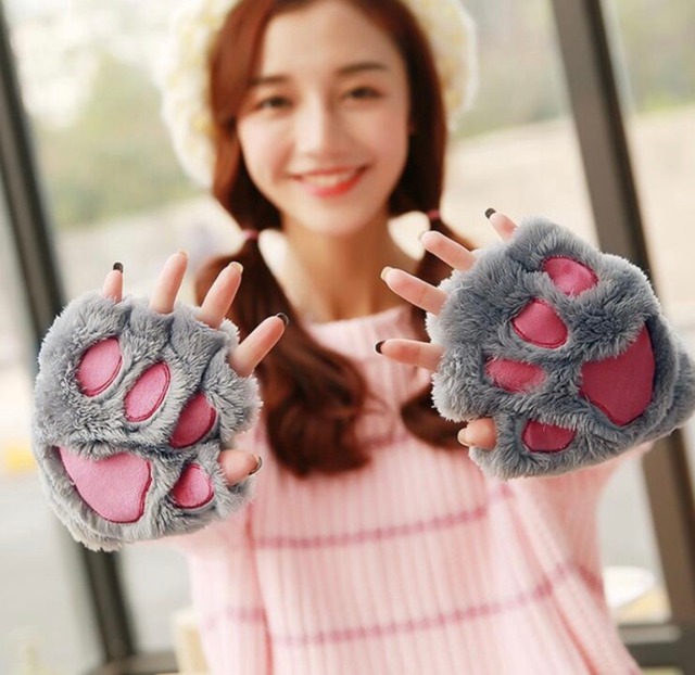 肉球手袋 ハーフフィンガーグローブ 送料込み 即時発送 Black God