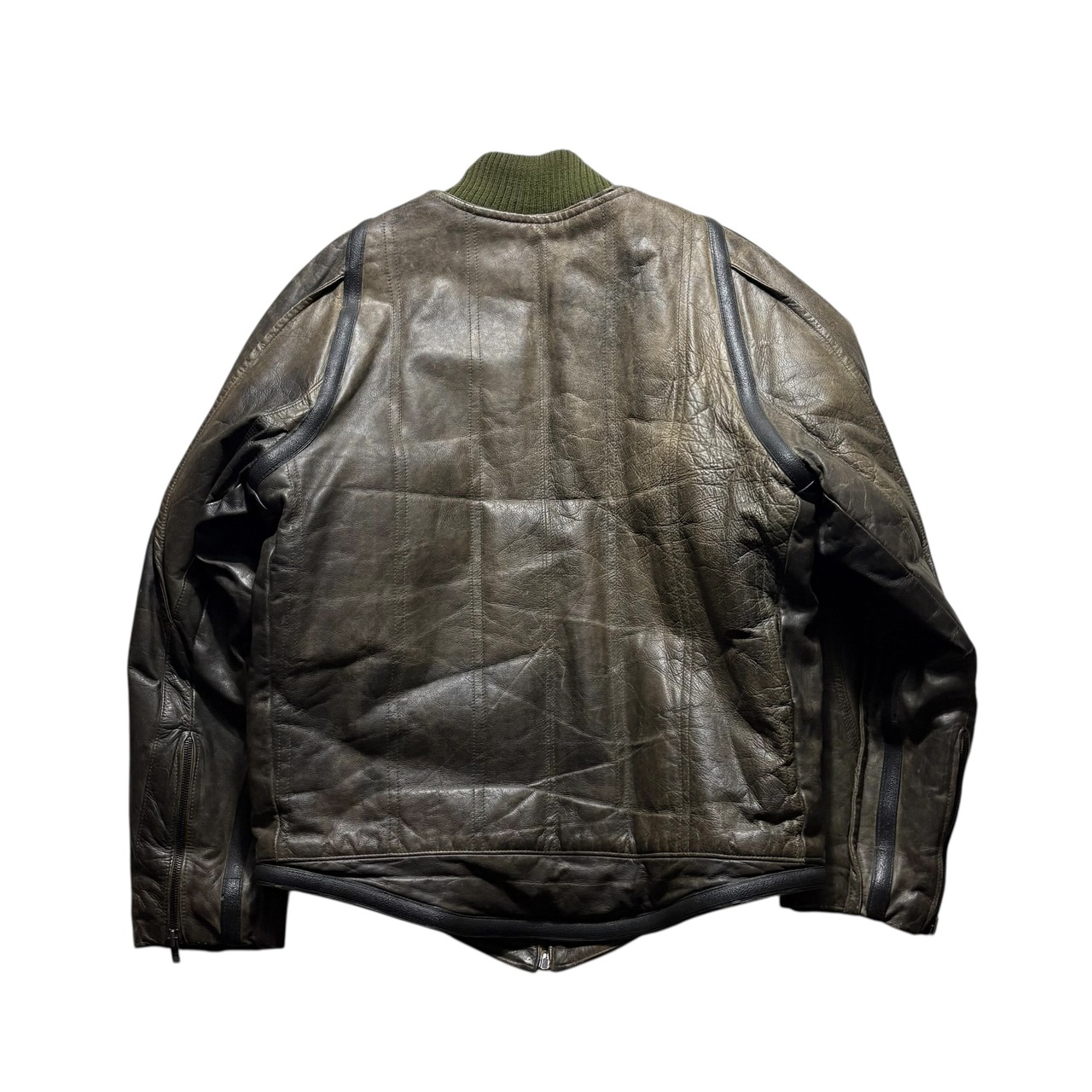 archive 1980’s MARITHE FRANCOIS GIRBAUD leather bomber jacket limited edition 82.83