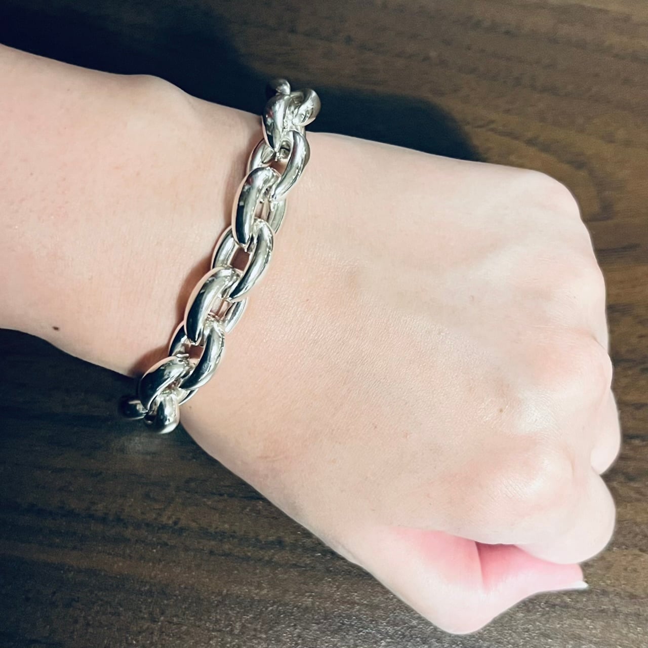 HERMES Acrobat Bracelet MM Sterling Silver | エルメス