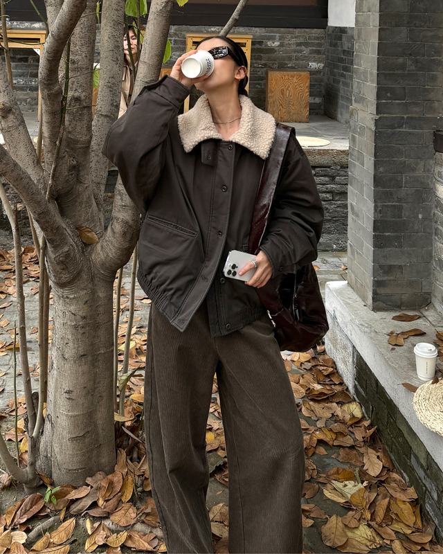 ボアカラーワイドジャケット　A25289