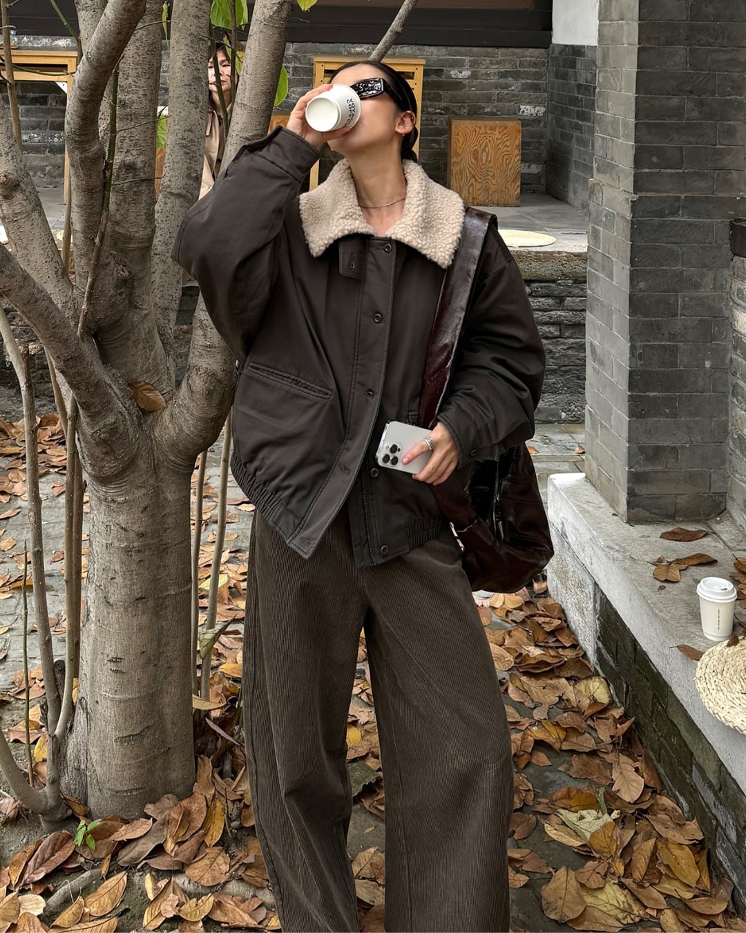 ボアカラーワイドジャケット A25289