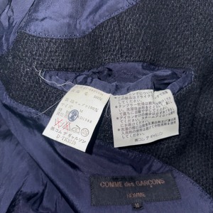 AD1988 COMME des GARCONS HOMME black tweed tailored jacket