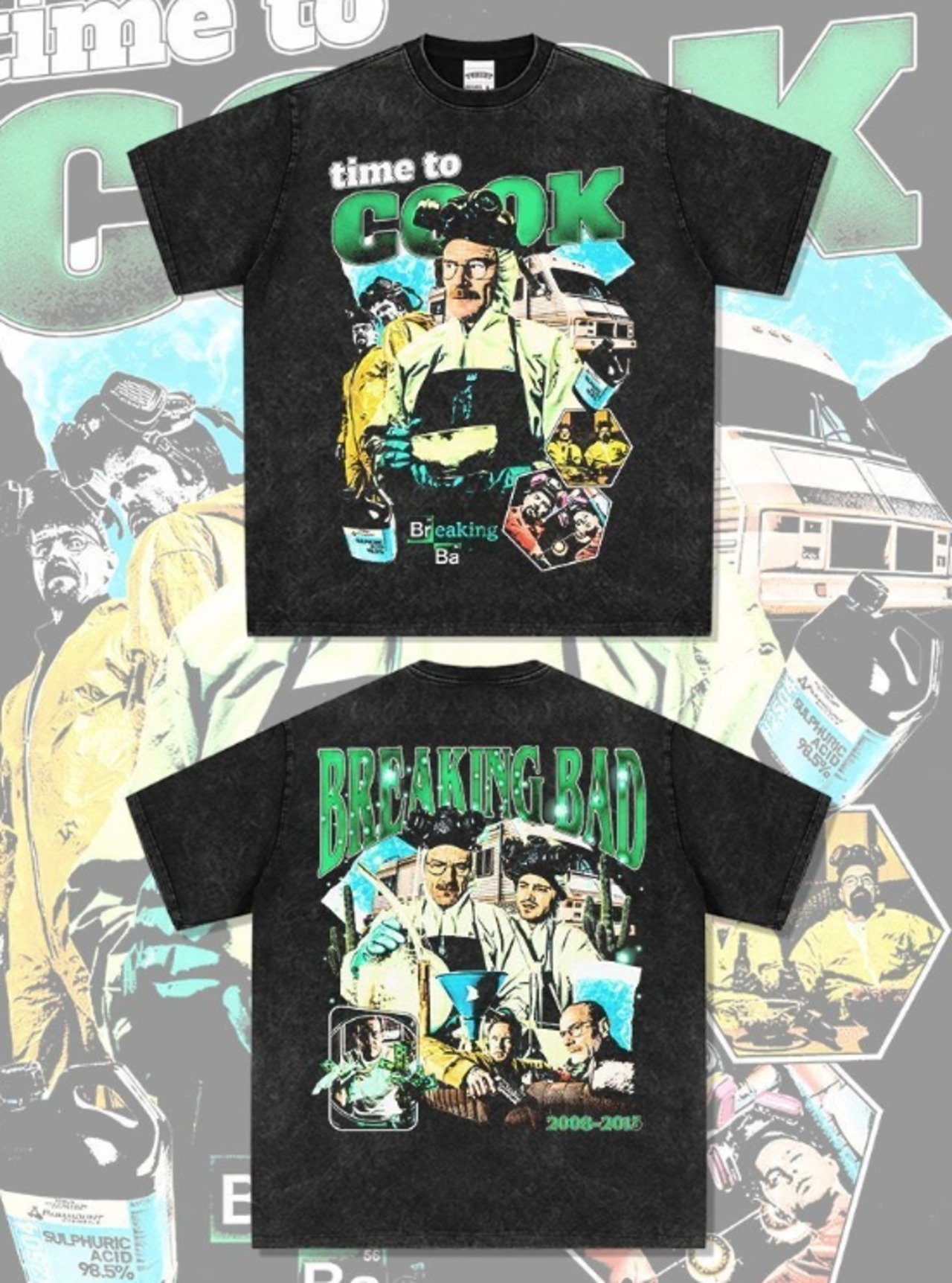 ブレイキング バッド Breaking Bad ヴィンテージ加工 両面プリント