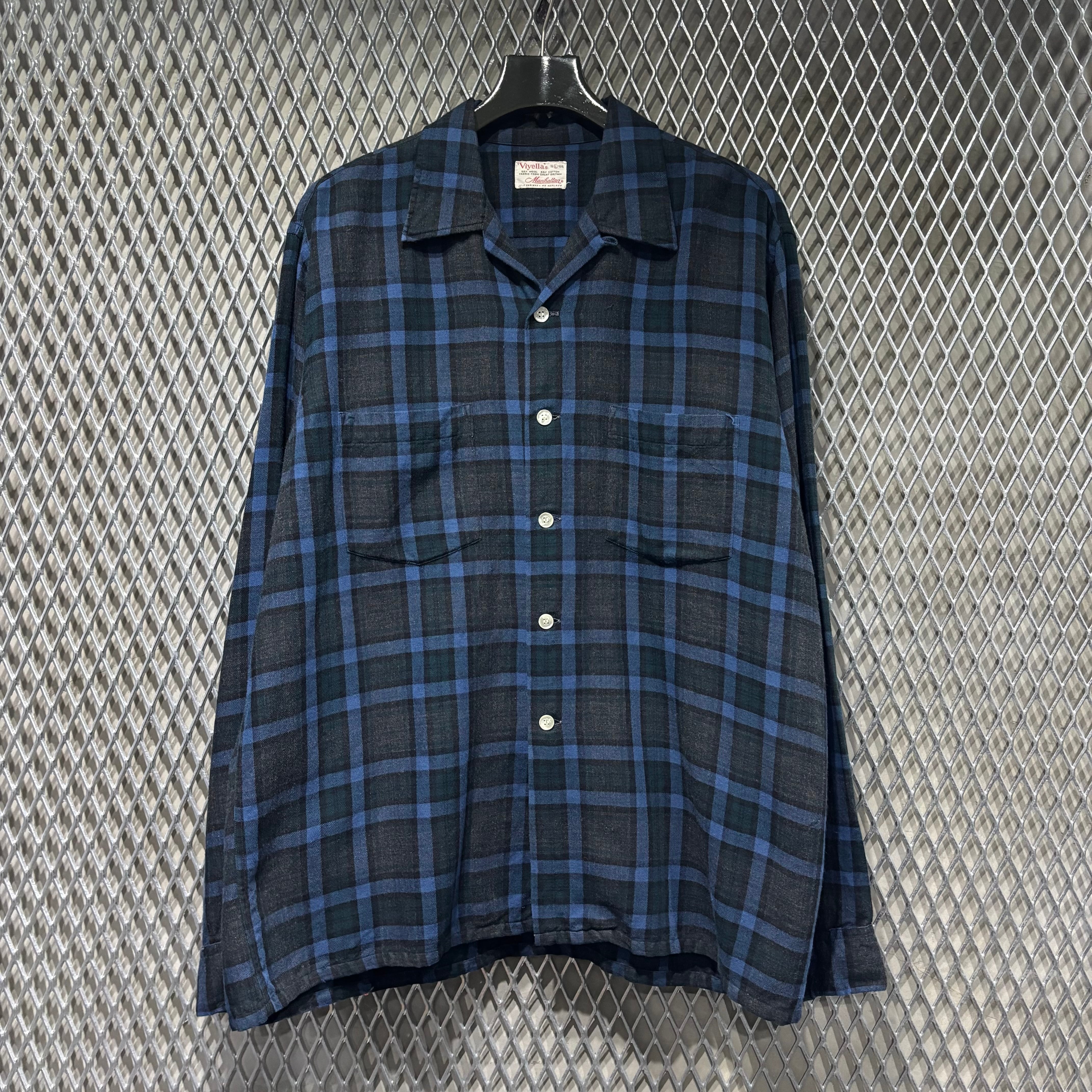 60s【Manhattan】Open Collar Shirt | the Holic vintage clothing