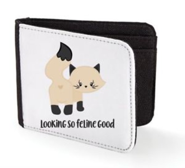 【送料無料】ネコ＃cat 6 looking so feline good cute statement men039;s wallet