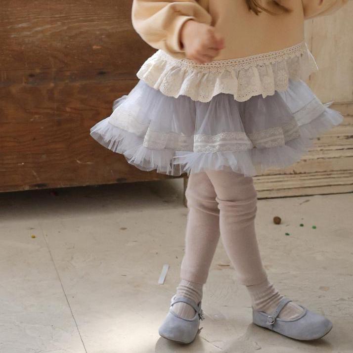 【2点送料無料】«予約»«puella flo» ティファニーチュールスカートレギンス 2colors