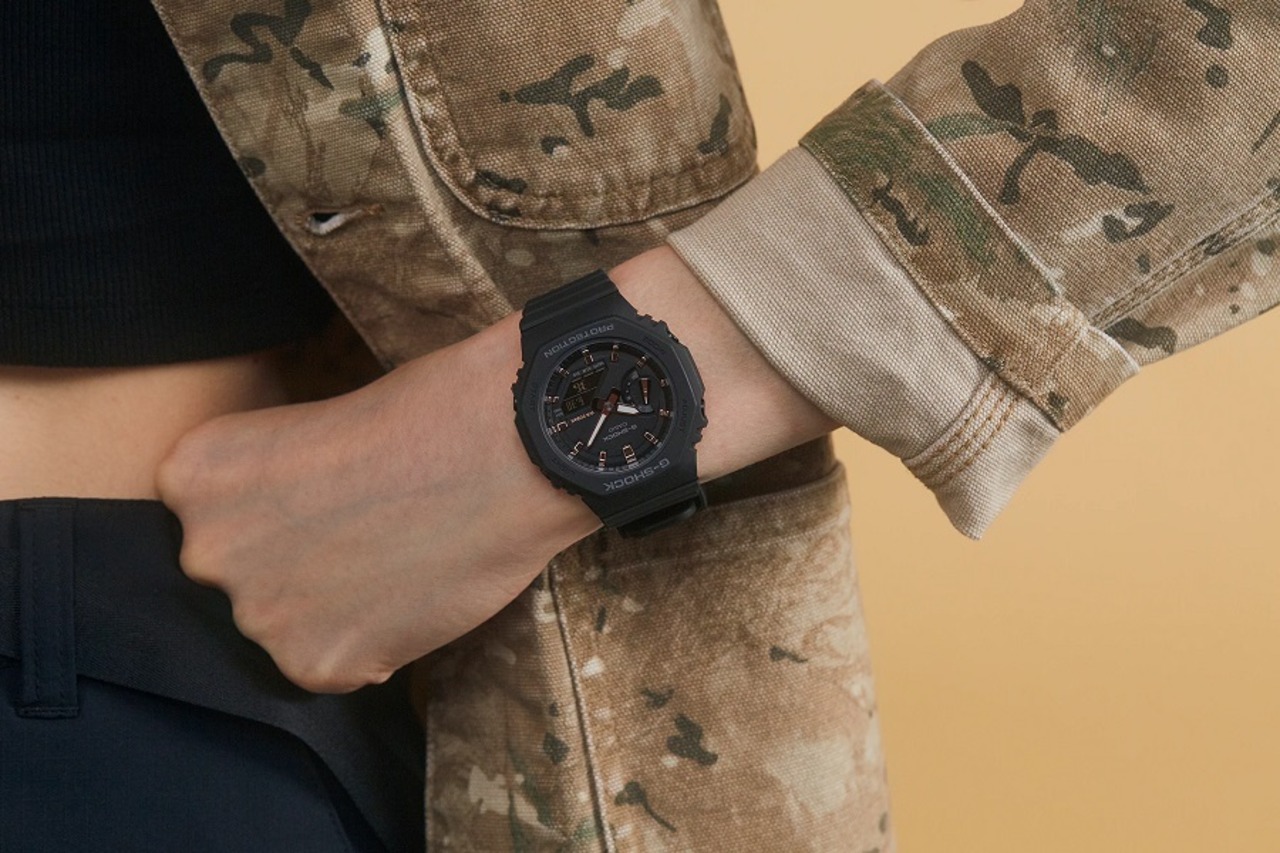 国内正規品 CASIO カシオ G-SHOCK Gショック カーボンコアガード構造 八角形フォルム GMA-S2100-1AJF ブラック 腕時計 レディース