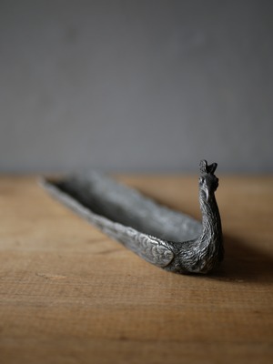 孔雀のヴィドポシェ　小物トレイ　フランスアンティーク　ブロカントのある暮らし　クジャク