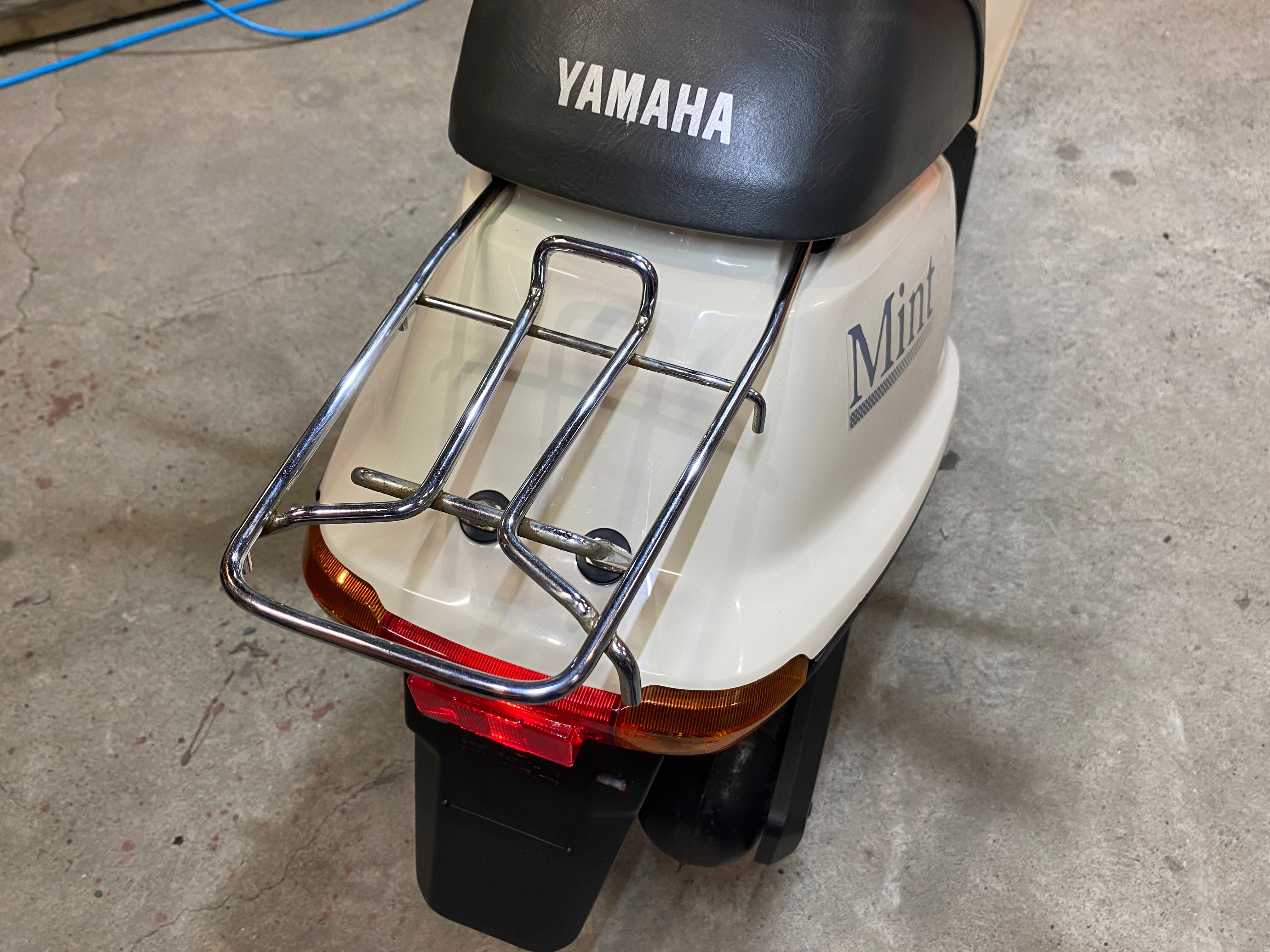 (茨城より) 8457km 前かごベース付 1991年モデル ヤマハ ミント 1YU アイボリー YAMAHA MINT 3HK6 キック仕様 ...