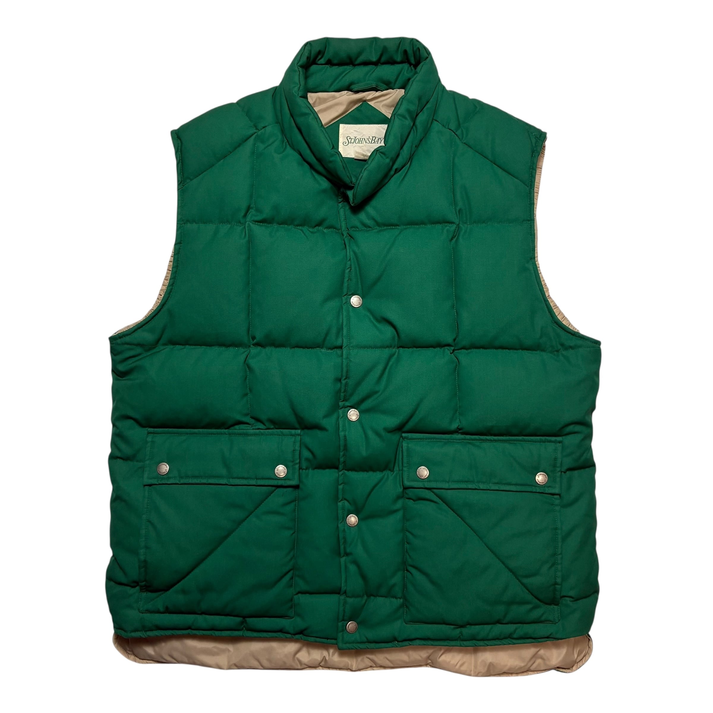 90s St John's Bay 65/35 Cross Box Quilting Down Vest | BOONIES MART