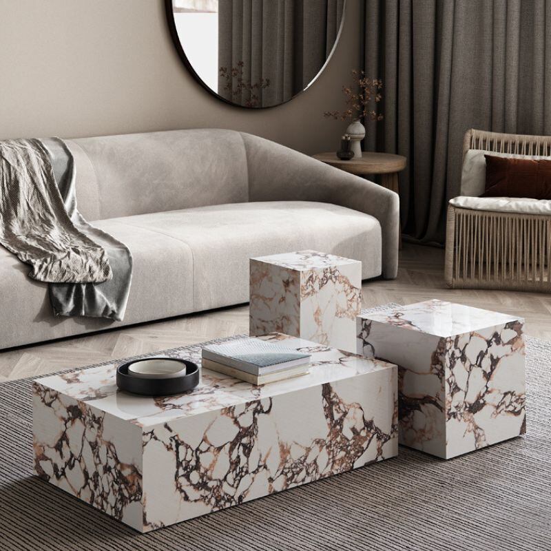 サイドテーブル スツール 台座 コーヒーテーブル 大理石風