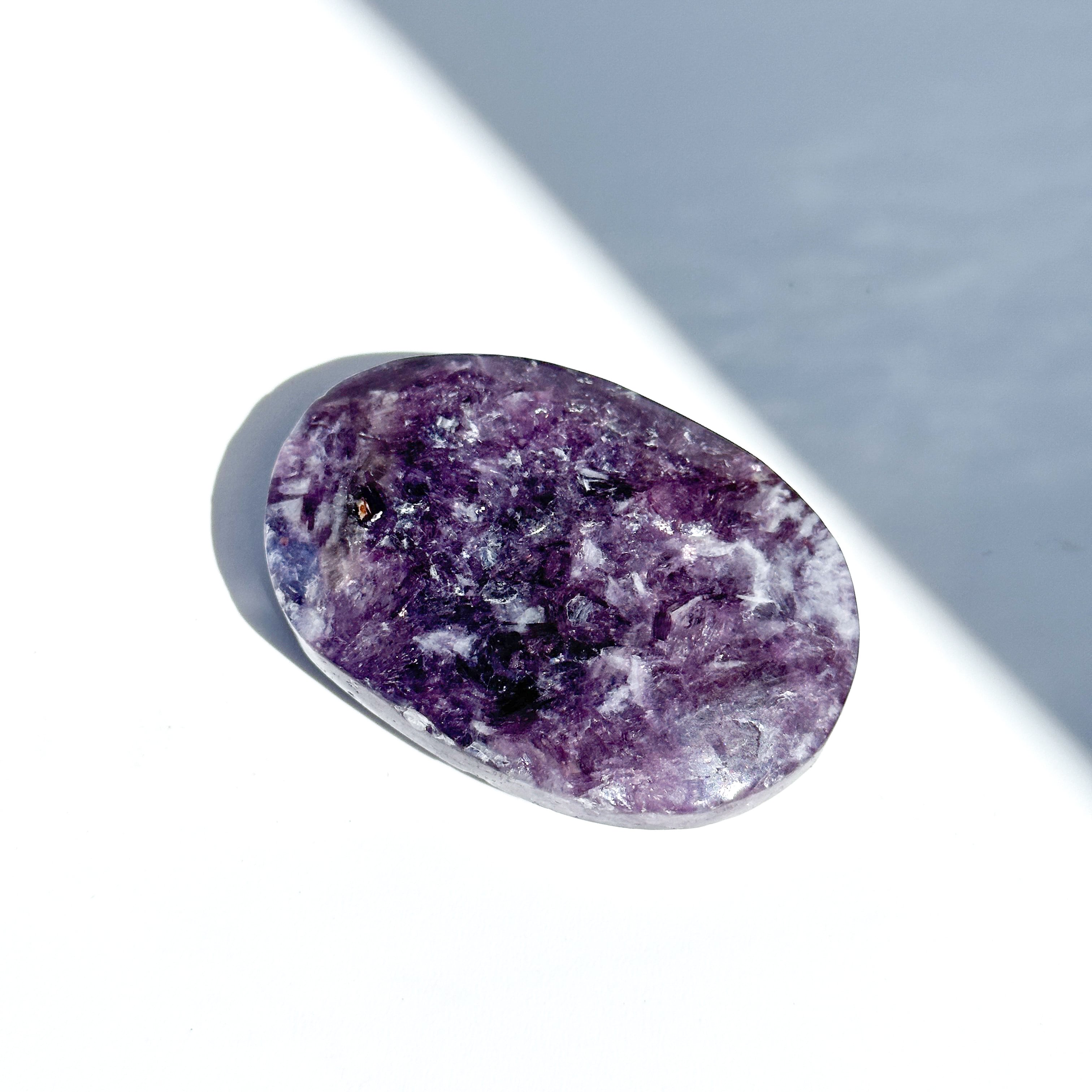 レピドライト パームストーン 71◇ Lepidolite palm stone ◇天然石・鉱物・パワーストーン・インテリア
