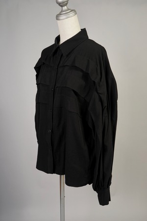 TUCK SHIRT (BLACK) 2209-83-9