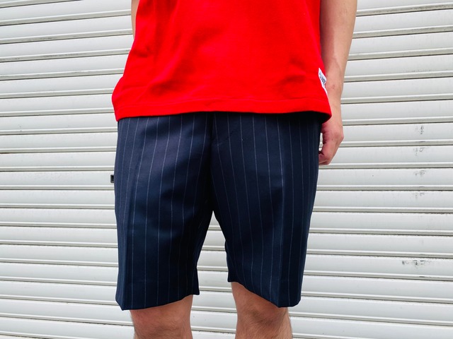 WACKO MARIA × Ermenegildo Zegna SHORT TROUSERS D.NAVY STRIPE MEDIUM 45KE5988